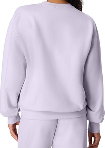 Sudadera de Algodón para Mujer, Diseño Nuevo, Lujosa, Manga Larga, Cuello Redondo, Hombros Caídos, Color Sólido, Cómoda, Informal, de Bangladesh - Product Image 2