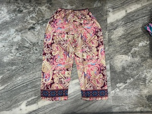 High Quality Unisex Summer Eco-Friendly Quick Dry Silk Wide Leg Bohemian High Waist Pant Vintage <b>Drawstring</b> Closure <b>Trouser</b> - Product Image 2