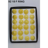 Anillos Redondos Artificiales de Aleación Chapados en Oro Tradicional al por Mayor para Unisex, Anillos de Dedo Elegantes para Bodas y Fiestas