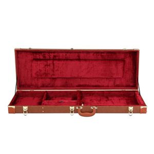 Custodia rigida quadrata in PU marrone per chitarra elettrica 82303602, compatibile con ST TL Burning Fire 170 Style, protezione per strumenti musicali - Product Image 2