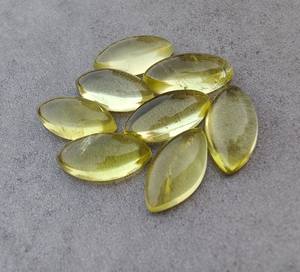 เลมอนควอตซ์ธรรมชาติทรงมาร์คีส์แบบคาโบชอง  จิวเวลรี่พลอยหลวมทุกขนาดมีจำหน่าย - Product Image 2