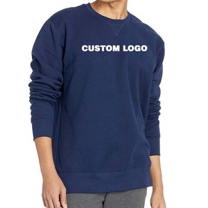 Sudadera Personalizada con Logotipo para Hombre, Cuello Redondo, Color Azul Marino, Corte Regular, Felpa Francesa de Algodón, Ropa Casual de Otoño para Adultos - Product Image 6