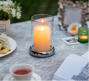 <b>Lantern</b> Style Glass Cylinder Candle Holder Christmas Home Decoration Heat Resistant Eco-Friendly for Living Room Dining Table - Product Image 4