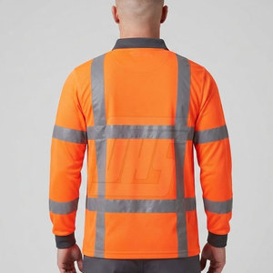 Chemises polo professionnelles à manches longues, uniformes de travail, hauts à col, vêtements de travail pour les équipes d'entreprise, les services et l'usage en extérieur - Product Image 4