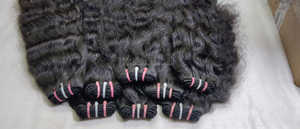 Extensions de cheveux humains indiens 100% non traités, qualité Remy, couleur naturelle, cuticules alignées, fabrication propre, vente en gros - Product Image 3