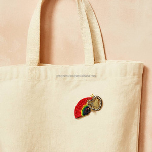 Strawberry Beaded Alloy Silver Plated Brooch Pin Embroidered Sequin Badge Seed Beads Lapel <b>for</b> Jackets Bags Hats Custom - Product Image 5