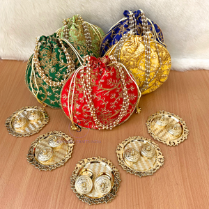 Latest Design Haldi Kumkum Holder Paper Pooja Favor Bag for Housewarming, Wedding, Diwali & Return Gifts - Product Image 6