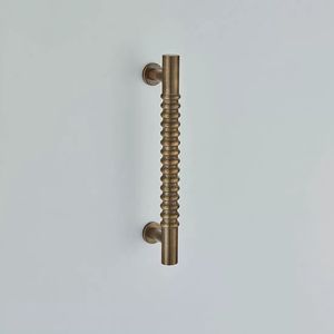 Furniture Hardware <b>Pulls</b> Round Brass Handle Modern <b>Light</b> Luxury Cabinet Wardrobe Door Retro Drawer Long Handle - Product Image 2