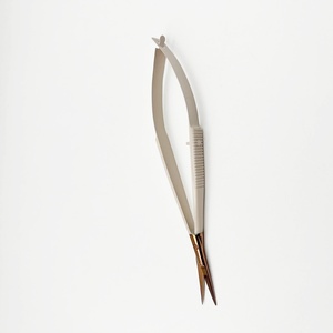 Ciseaux à sourcils Aroosh Corporation en acier inoxydable avec pointe en or rose, lame droite et aiguisée, manche en acier inoxydable, pour droitiers - Product Image 6