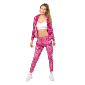 Ensemble de vêtements de sport pour femmes en velours à manches longues, ensemble deux pièces, tenue décontractée confortable - Product Image 6