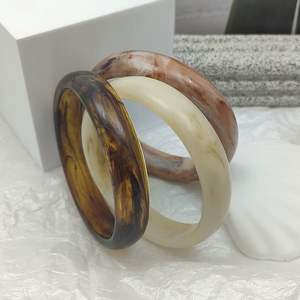 Resin <b>bracelets</b> with embedded <b>shells</b> beach style jewelry for women summer fashion accessories trendy unique handmade designs - Product Image 6