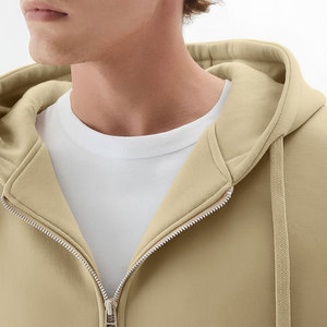 OEM Service Wholesale Men Drop Shoulder Hoodies 100% Cotton Winter Lightweight Solid Color Eco-Friendly Breathable - Product Image 6
