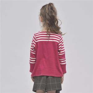 ODM Taiwan Made Girls <b>Long</b> <b>Sleeve</b> <b>White</b> Strip <b>Top</b> for Ages 1-6 - Product Image 3
