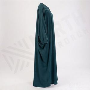 Abaya Kimono OEM 2025 pour femmes musulmanes, en tissu polyester épais, doux et très extensible, col en V, manches longues, ornée de perles, longueur cheville - Product Image 3