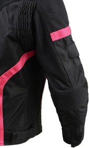 Blouson de moto unisexe noir et rose, imperméable, coupe-vent, en mesh, col montant, manches longues, tactique, Cordura, réfléchissant - Product Image 5