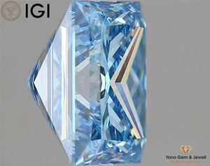 เพชร CVD ผลิตในห้องปฏิบัติการ พร้อมใบรับรอง IGI สีฟ้าสดใส ระดับความสะอาด VS2 ทรงเจ้าหญิง น้ำหนัก 3.00 กะรัต พร้อมสำหรับใส่แหวน - Product Image 6