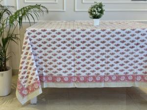 Nappe en coton imprimée à la main, vaisselle, nappes de table pour cocktails, mariages, housses sur mesure - Product Image 5