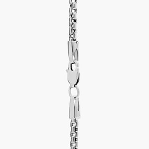 Pendentif vertical de luxe pour homme en or blanc avec diamant naturel rond taille brillant - Product Image 5