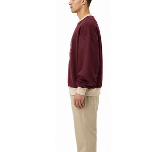 Nouveau sweat-shirt épais pour homme en molleton de coton doux, col rond, pull chaud pour l'hiver, vêtement décontracté pour les activités quotidiennes et les voyages - Product Image 3