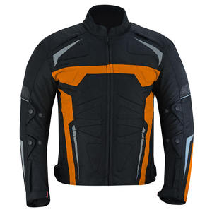 Chaqueta de Motociclismo para Hombre, Negra con Verde Neón, Manga Larga, Resistente al Viento, con Bloques de Color, Protección para Todas las Estaciones, Equipada con Armadura - Product Image 2