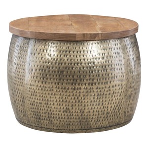 Contemporary Metal Coffee <b>Table</b> with Smooth <b>Matte</b> Finish and Powder Coated Anti-Scratch Surface - Product Image 2