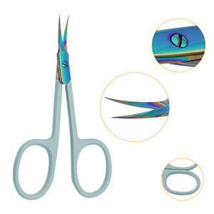 Ciseaux à cuticules en acier inoxydable de qualité supérieure, lames affûtées, pointe en forme de tour, outils de manucure, beauté, pliables - Product Image 4