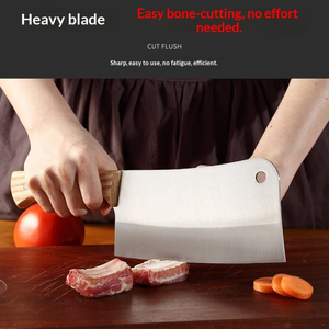 Couteau à découper LEGACY BLADES, lame en acier inoxydable, manche en bois, 8-9,9 pouces, finition satinée, couteau de cuisine durable, ambidextre - Product Image 2