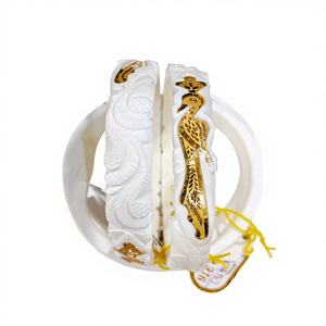 Brazalete de Concha Blanca Vintage de Oro Sólido de 22K, Joyería Tradicional Bengalí para Novia, Certificado BIS, Auténtico - Product Image 1