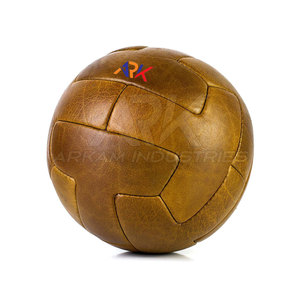 Ballon de football en cuir antique de qualité supérieure, cousu à la main, ballon de football en cuir antique, entraînement sportif classique - Product Image 2