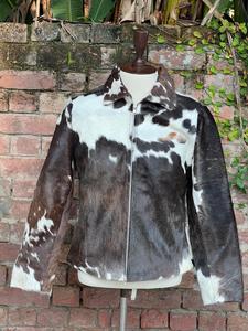 <b>Men's</b> Genuine <b>Leather</b> <b>Jacket</b> Cowhide Pattern Turn-down Collar Zipper Closure Breathable Eco-Friendly Windproof Casual Winter - Product Image 6