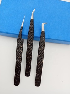 Professional Stainless Steel Anti-Magnetic Smooth Tip 10mm Eyelash Tweezers OEM ODM Supplier Lash <b>Extension</b> Application Classic - Product Image 2
