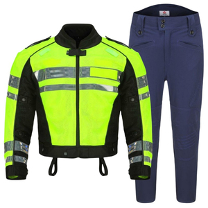 Chaqueta de Motocicleta Reflectante de Alta Visibilidad para Hombre, con Material de Poliéster Transpirable, Manga Larga, para Todas las Estaciones, Ropa de Carreras - Product Image 1
