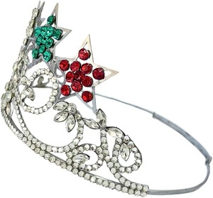 Couronne maçonnique OES cinq étoiles argentée – Ajustement réglable, décorée de strass, disponible avec étui pour couronne - Product Image 2