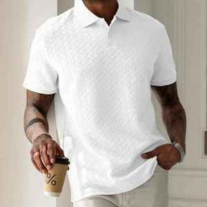 Camiseta de Poliéster con Bordado de Logotipo Personalizado de Nuevo Diseño para Hombre, Camisetas Negras con Bordado para Hombre - Product Image 4