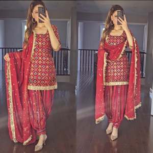 Traje Tradicional Salwar Para Mujer - Conjunto Floral, Algodón, Listo Para Usar, Para Ocasiones Especiales