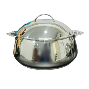 Stainless Steel Casserole Pot With Lid Round Polished Modern Design Durable For Gas And Induction Cooker - Product Image 1