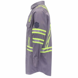 Pantalon de travail haute visibilité pour homme, manches longues, gris, rayures jaunes, haute qualité, certifié Oeko-Tex, résistant à l'abrasion - Product Image 2