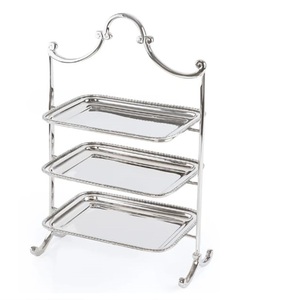 Elegante Soporte para Pastel de Metal con Acabado Dorado, Tamaño Personalizado, Diseño Clásico y Moderno - Product Image 2