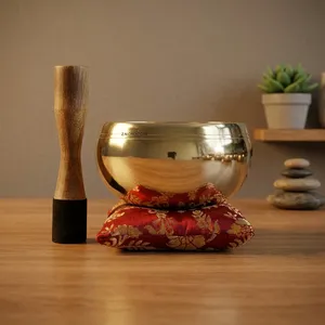 Cuencos Tibetanos de Latón Brillante Personalizables de Alta Calidad, Cuenco de Sonido para Meditación con Acabado Espejo, Estilo Budista - Product Image 3