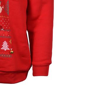 Sudadera con Capucha de Algodón Premium de Secado Rápido con Estampado Navideño de Santa Claus y Patrones Decorativos Festivos - Product Image 6