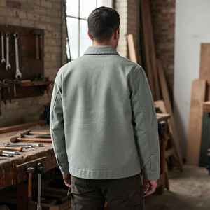 Chaqueta de Trabajo de Lona para Hombre con Logotipo Personalizado, Chaqueta de Trabajo de Invierno de Mezclilla Vintage, Chaqueta de Trabajo de Lona para Carpintero, Mecánico, Camionero - Product Image 5