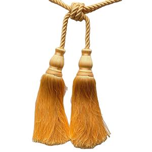 Cordon à pompons personnalisé fait main en 100 % polyester pour rideaux décoratifs textiles de maison, franges en bouillon, vente en gros - Product Image 1