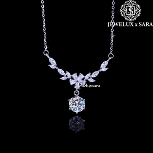 Collier en argent sterling de qualité supérieure avec diamant moissanite pour femme, idéal pour les occasions spéciales, les mariages, les fêtes, le bureau et les anniversaires - Product Image 4