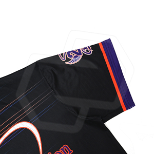 เสื้อเบสบอลคอกลมแขนสั้นสั่งทำขายส่ง พิมพ์ลายดิจิทัล ระบายอากาศได้ดี คุณภาพพรีเมียม แห้งเร็ว ผลิตจากโพลีเอสเตอร์ - Product Image 3