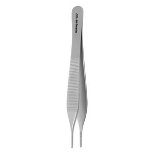 Pinzas Quirúrgicas Adson Micro para Aplicación de Apósitos, Rectas, de Acero Inoxidable, con Puntas Dentadas Estándar de 0.3mm, Manuales, CE, 4.75 Pulgadas - Product Image 6