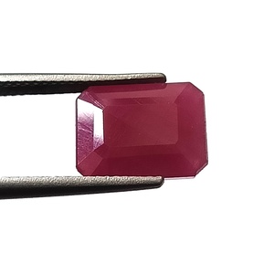 Rubí natural de Mozambique de alta calidad, sin calentar ni tratar, corte esmeralda facetado de 9.2X11.6 mm, piedra preciosa suelta de 6.10 quilates para joyería. - Product Image 2