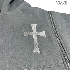 Sweat à capuche zippé en molleton épais de haute qualité, manches longues, nouvelle tendance, personnalisable avec logo, pour vêtements chrétiens et streetwear - Product Image 6