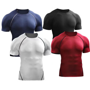 T-shirt de compression élastique à séchage rapide pour homme, idéal pour la course, le basketball et le fitness – Vente en gros - Product Image 3