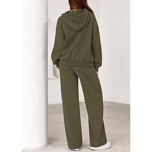 Ensemble de survêtement tendance pour femme : sweat à capuche et pantalon de jogging en molleton doux – Tenue d'hiver décontractée - Product Image 6
