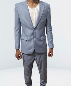 Ensemble de costume trois pièces pour homme, revers cranté, simple boutonnage, longueur standard, tenue de cérémonie pour mariage et soirée - Product Image 2